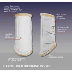 LeMieux Fleece Lined Brushing Boots -Horse Gear Store LM FleeceLinedBoots Ice Blue 1 LR 04
