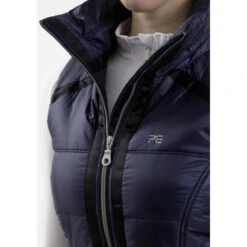 Premier Equine Carmen Riding Gilet -Horse Gear Store SS19 Carmen Ladies Quilted Riding Gilet Navy Close Up RGB 72 big
