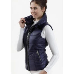 Premier Equine Carmen Riding Gilet -Horse Gear Store SS19 Carmen Ladies Quilted Riding Gilet Navy Front RGB 72 big
