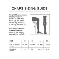 Premier Equine Emrisa Leather Half Chaps -Horse Gear Store SS19 Chaps Size Guide