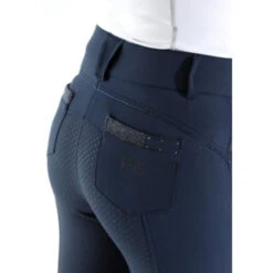 Premier Equine Beluso Ladies Full Seat Gel Riding Breeches -Horse Gear Store SS20 Beluso Ladies Full Seat Gel Riding Breeches Navy 3 4 Back Design 72 RGB