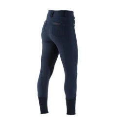 Premier Equine Beluso Ladies Full Seat Gel Riding Breeches -Horse Gear Store SS20 Beluso Ladies Full Seat Gel Riding Breeches Navy 3 4 Rear Shot 72 RGB b