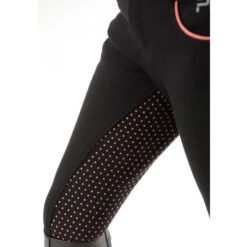 Premier Equine Sassa Kids Full Seat Gel Riding Breeches -Horse Gear Store SS20 Sassa Kids Full Seat Gel Riding Breeches Black Close Up Gel 72 RGB big