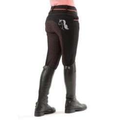 Premier Equine Sassa Kids Full Seat Gel Riding Breeches -Horse Gear Store SS20 Sassa Kids Full Seat Gel Riding Breeches Black Rear Shot 72 RGB big