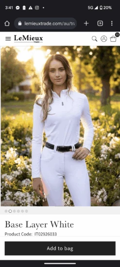 LeMieux Base Layers - Regular -Horse Gear Store Screenshot 20230711 154143