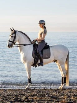 LeMieux Earth Collection Dressage Saddlepad -Horse Gear Store it01419 lifestyle earthdressagepad moss 2 copy