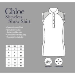 LeMieux Chloe Sleeveless Show Shirt -Horse Gear Store lemieux chloe sleeveless show shirt show shirt 5