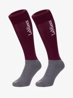 LeMieux Competition Socks -Horse Gear Store lm competitionsocks burgundy