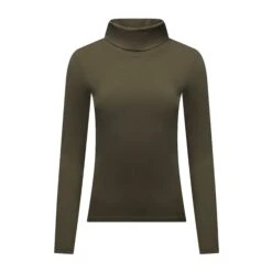 LeMieux Liberte Roll Neck -Horse Gear Store lm liberterollneck oakgreen1 hr