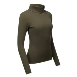 LeMieux Liberte Roll Neck -Horse Gear Store lm liberterollneck oakgreen2 hr