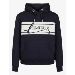 LeMieux Young Rider Signature Hoodie -Horse Gear Store lm youthsignaturehoodie navy2 rt