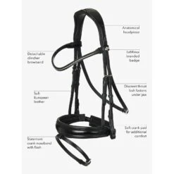 LeMieux Kudos Dressage Bridle -Horse Gear Store website bride features dressage